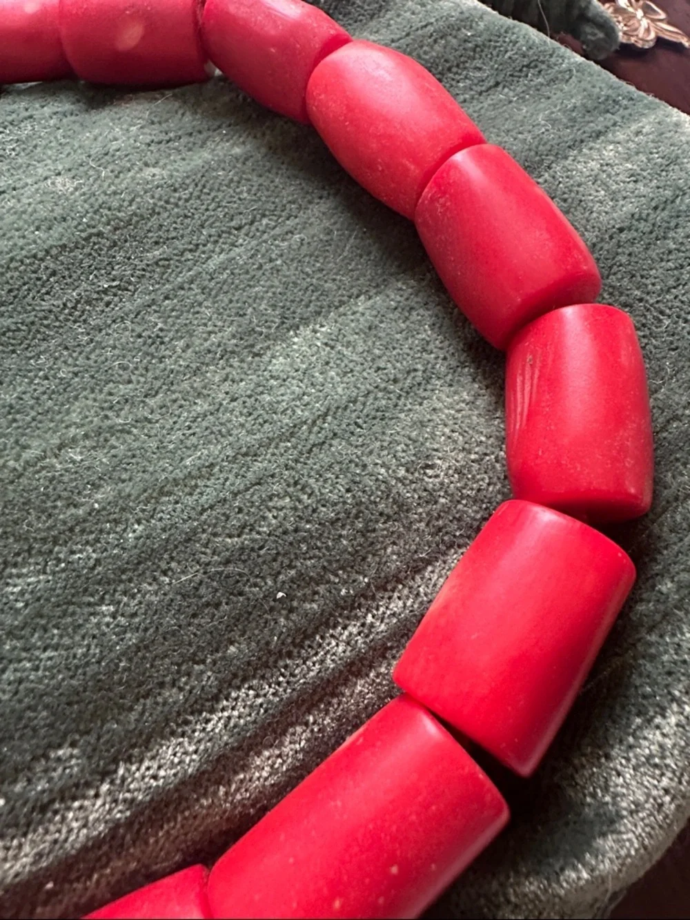 925 Red Coral Genuine Necklace